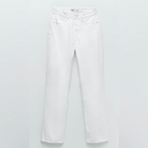 White Straight leg Zara jeans